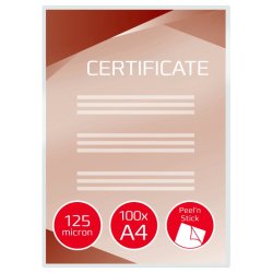 GBC A4 Lamineringslommer - 125 my skinnende selvklb - 100 stk