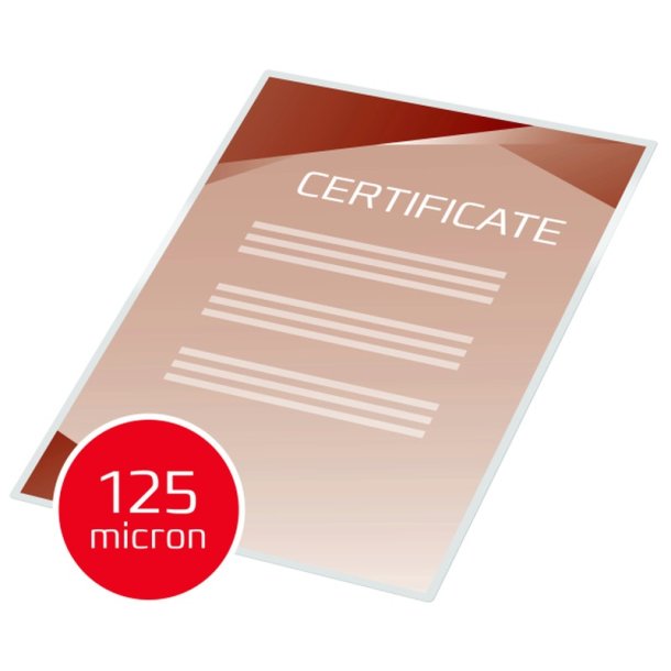GBC A4 Lamineringslommer - 125 my skinnende selvklb - 100 stk