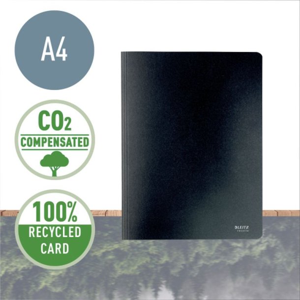 Leitz A4 tilbudsmappe i sort - mappe af 100% recycled karton