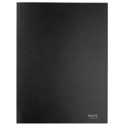 Leitz A4 3-klap mappe - 430 gram - 100% recycled karton - sort