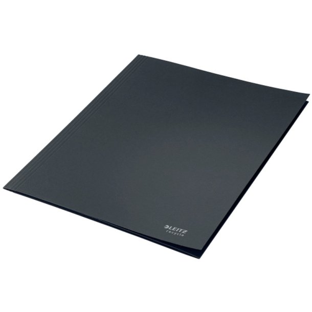 Leitz A4 3-klap mappe - 430 gram - 100% recycled karton - sort