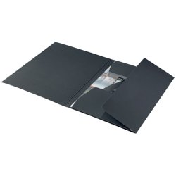 Leitz A4 3-klap mappe - 430 gram - 100% recycled karton - sort