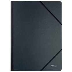 Leitz A4 Elastikmappe i sort - mappe i 100% recycled karton