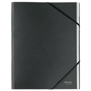 Leitz A4 Sorteringsmappe i sort - 6-delt - mappe i 100% recycled karton