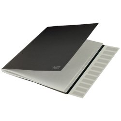 Leitz A4 Sorteringsmappe i sort - 12-delt - mappe i 100% recycled karton