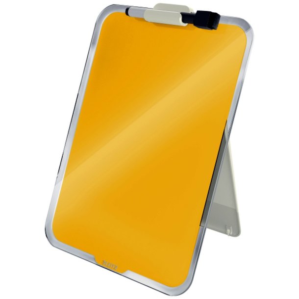 Leitz A4 Clipboard/Flipover - hrdet sikkerhedsglas - Cosy - gul