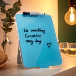 Leitz A4 Clipboard/Flipover - hrdet sikkerhedsglas - Cosy - bl