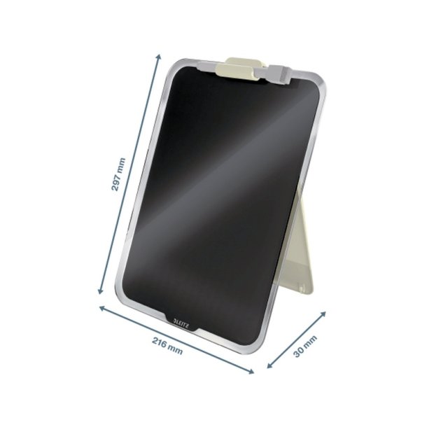 Leitz A4 Clipboard/Flipover - hrdet sikkerhedsglas - Cosy - gr