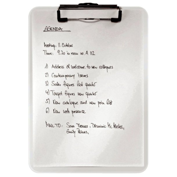 Leitz A4 Clipboard uden forside - WOW - Strk metalclip - 75 ark - hvid