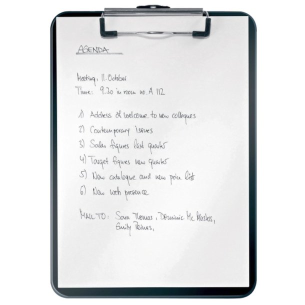 Leitz A4 Clipboard uden forside - WOW - Strk metalclip - 75 ark - sort