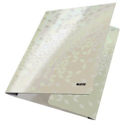 Leitz A4 3-klap mappe WOW - elastikmappe - 300g karton - hvid
