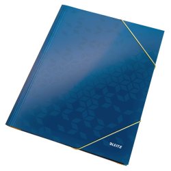 Leitz A4 3-klap mappe WOW - elastikmappe - 300g karton - bl