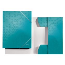 Leitz A4 3-klap mappe WOW - elastikmappe - 300g karton - isbl