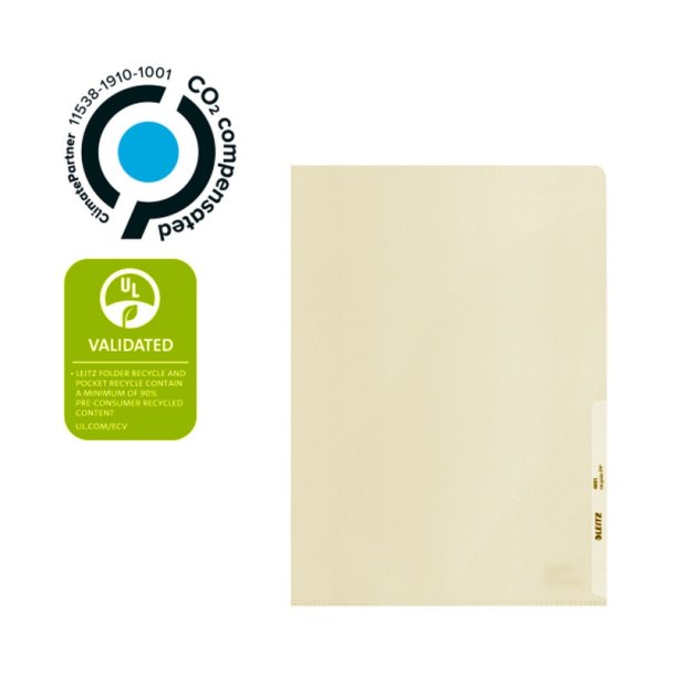 Leitz Omslag - recycled - 140my - PP - prg - A4 - 100 stk.
