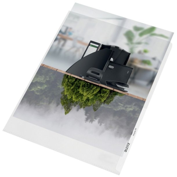 Leitz Omslag - recycled - 140my - PP - prg - A4 - 100 stk.