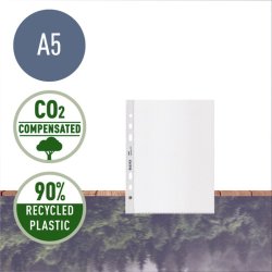 Leitz plastlommer A5 - 100my - 90% recycled - 25 stk.