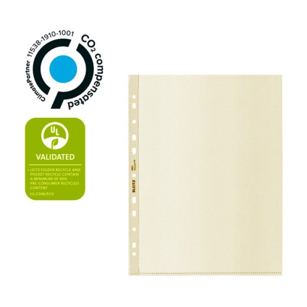 Leitz plastlommer A4 Maxi - 100my - 90% recycled - 25 stk.