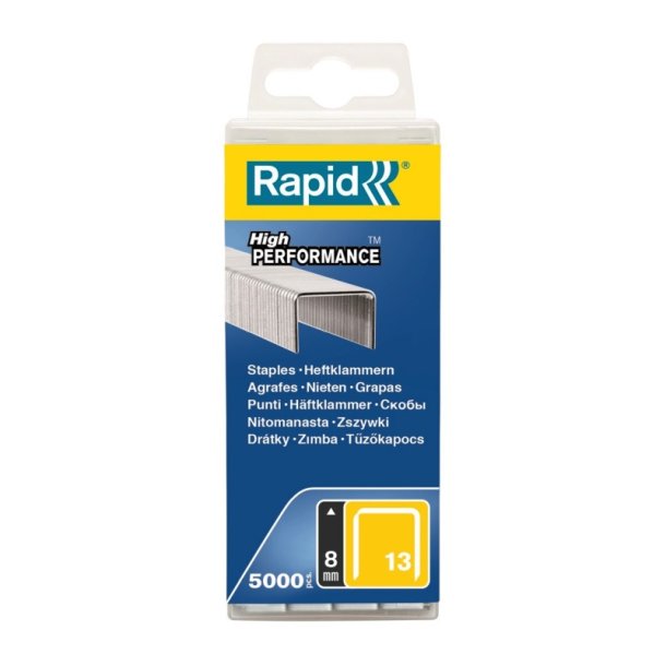 Rapid Hfteklammer - 13/8 - High performance - hfter op til 30 ark - 5000 stk.