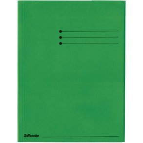 Esselte A4 3-klap mappe - 100% recirkuleret karton - grn