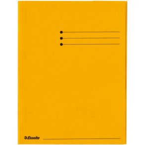 Esselte A4 3-klap mappe - 100% recirkuleret karton - gul