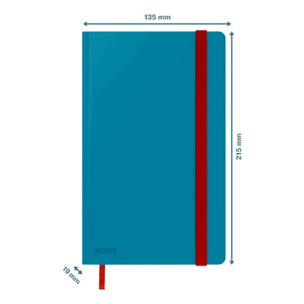 Leitz Notesbog - Cosy A5 - HC - M - kvadreret - 80 ark - 100g - bl