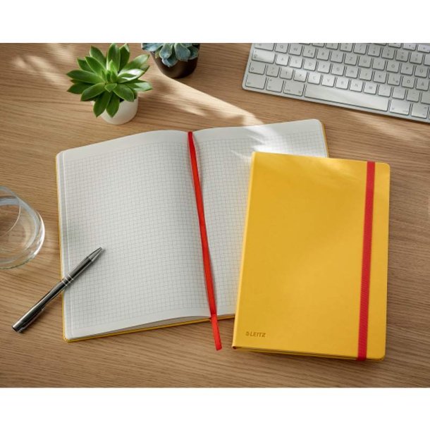 Leitz Notesbog - Cosy A5 - HC - L - kvadreret - 80 ark - 100g - gul