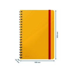 Leitz Notesblok - B5 Linieret - Linjeret sider uden huller - 80 arks blok med Spiralryg