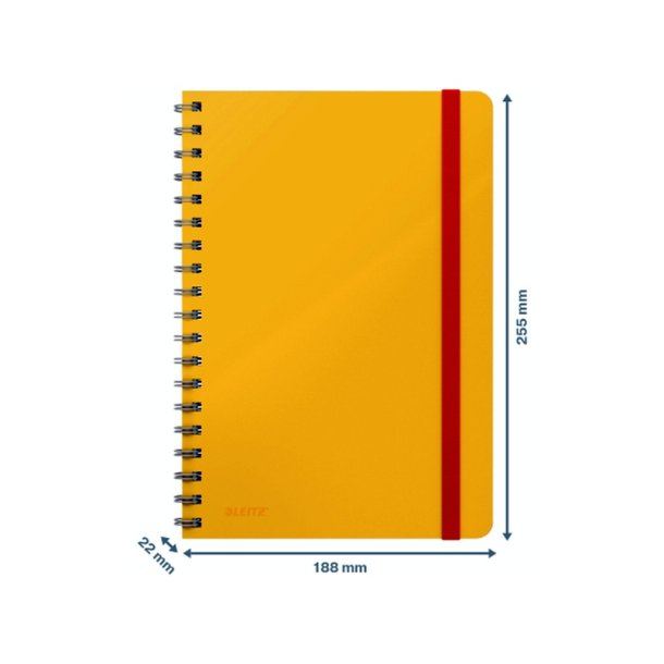 Leitz Notesblok - B5 Linieret - Linjeret sider uden huller - 80 arks blok med Spiralryg