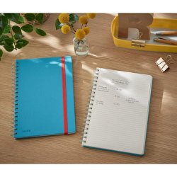 Leitz Notesblok - B5 Linieret - Linjeret sider uden huller - 80 arks blok med Spiralryg