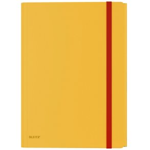 Leitz A4 3-klap mappe Cosy - elastikmappe - PP - varm gul
