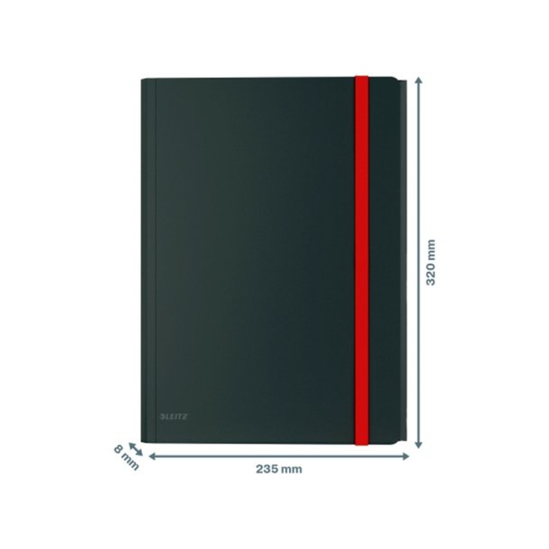 Leitz A4 3-klap mappe Cosy - elastikmappe - PP - Fljlsgr