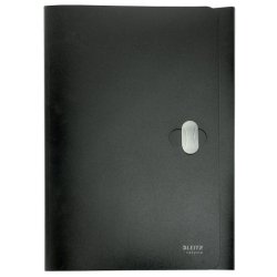Leitz A4 3-klap mappe - plastls - 80% recycled plast - sort