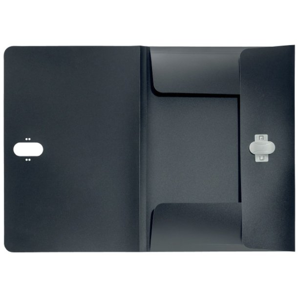 Leitz A4 3-klap mappe - plastls - 80% recycled plast - sort