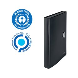Leitz A4 projektmappe i sort - mappe af 80% recycled plast