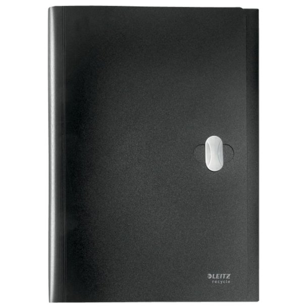 Leitz A4 projektmappe i sort - mappe af 80% recycled plast