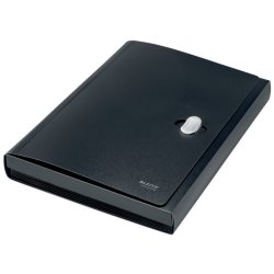 Leitz A4 projektmappe i sort - mappe af 80% recycled plast