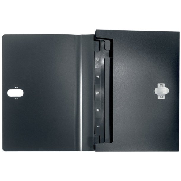 Leitz A4 projektmappe i sort - mappe af 80% recycled plast