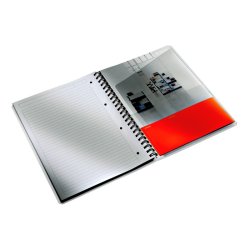 Leitz Notesblok - A4 linieret - 80 linjeret sider med huller - 80 arks blok med spiralryg