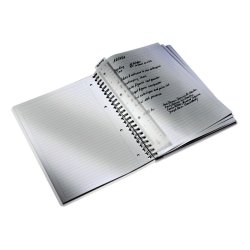 Leitz Notesblok - A4 linieret - 80 linjeret sider med huller - 80 arks blok med spiralryg