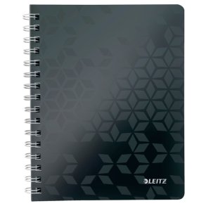 Leitz Notesblok - A5 linieret - 80 linjeret sider med huller - 80 arks blok med spiralryg