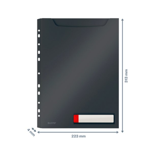 Leitz A4 Kataloglommer - 200my Fljlsgr PP - 3 stk. sikkerhedslommer