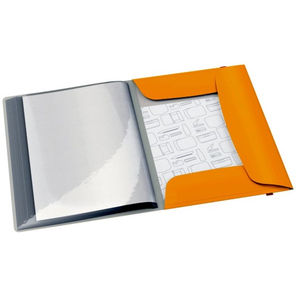 Leitz gul prsentationsmappe A4 med 20 lommer - Cosy displaybog