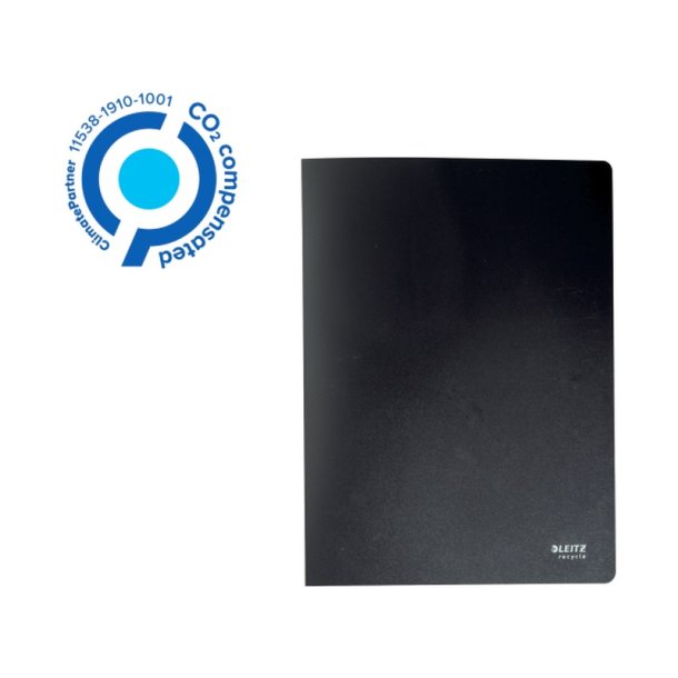 Leitz sort Prsentationsmappe A4 med 20 lommer - 90% recycled