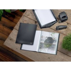 Leitz sort Prsentationsmappe A4 med 20 lommer - 90% recycled