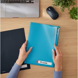 Leitz Omslag - med fane - Cosy - pp - A4 - bl - 3 stk.