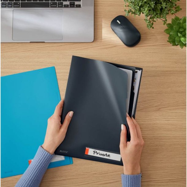 Leitz Omslag - med fane - Cosy - pp - A4 - gr - 3 stk.