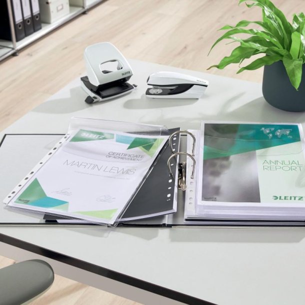 Leitz A4 Kataloglommer - 170my Bld klar PVC - 5 stk. - Med Klap
