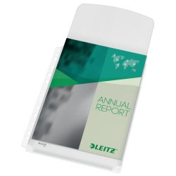 Leitz A4 Kataloglommer - 170my Bld klar PVC - 5 stk. - Med Klap