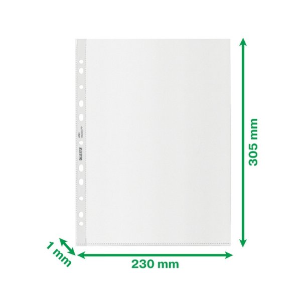 Leitz plastlommer A4 - 100my - 90% recycled - 100 stk.