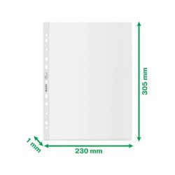 Leitz plastlommer A4 - 100my - 90% recycled - 25 stk.